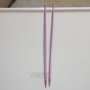 Aluminum metal size 8 Pink Knitting Needles